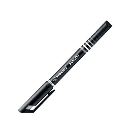 Stabilo Sensor Marcador de Ponta Fina Amortecida - Traço de 0,3mm - Cor Preta