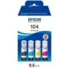 Pacote Epson 104 com 4 frascos de tinta originais - C13T00P640
