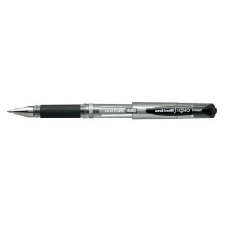 Uni-ball Signo Broad UM-153 Roller à Encre Gel - Pointe Bille 1mm - Zone de Préhension en Caoutchouc - Couleur Noir