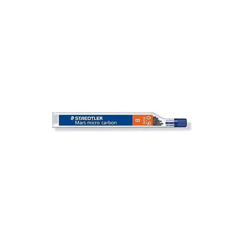 Staedtler Mars Micro Carbon 250 Tubo de 12 Minas de Grafito - Dureza B - Trazo 0.9mm - Alta Resistencia