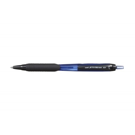 Uni-ball JetStream 101 Stylo à Bille - Pointe Bille 0.7mm - Tracé 0.35mm env. - Encre à Séchage Instantané - Grip en Caoutchouc