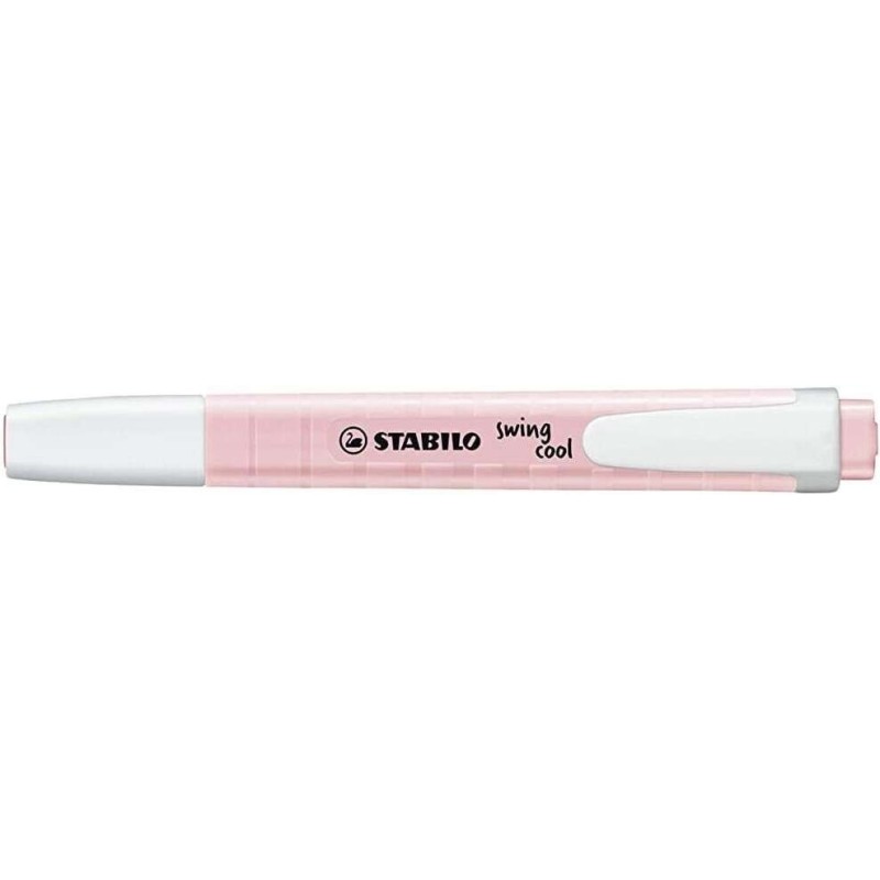 Stabilo Swing Cool Pastel Marcador Fluorescente - Cuerpo Plano - Punta Biselada - Trazo entre 1 y 4mm - Tinta con Base de Agua