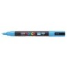 Posca PC-3M Marcador de Pintura - Punta de Poliester Conica 0.9-1.3mm - Tinta Base al Agua - Resistente a la Luz - Color Azul