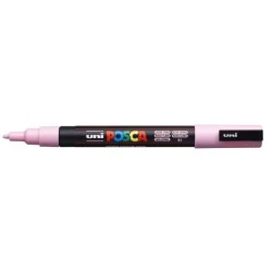 Posca PC-3M Paint Marker - 0.9-1.3mm Conical Polyester Tip - Water-Based Ink - Light Resistant - Non-Permanent - Light Pink