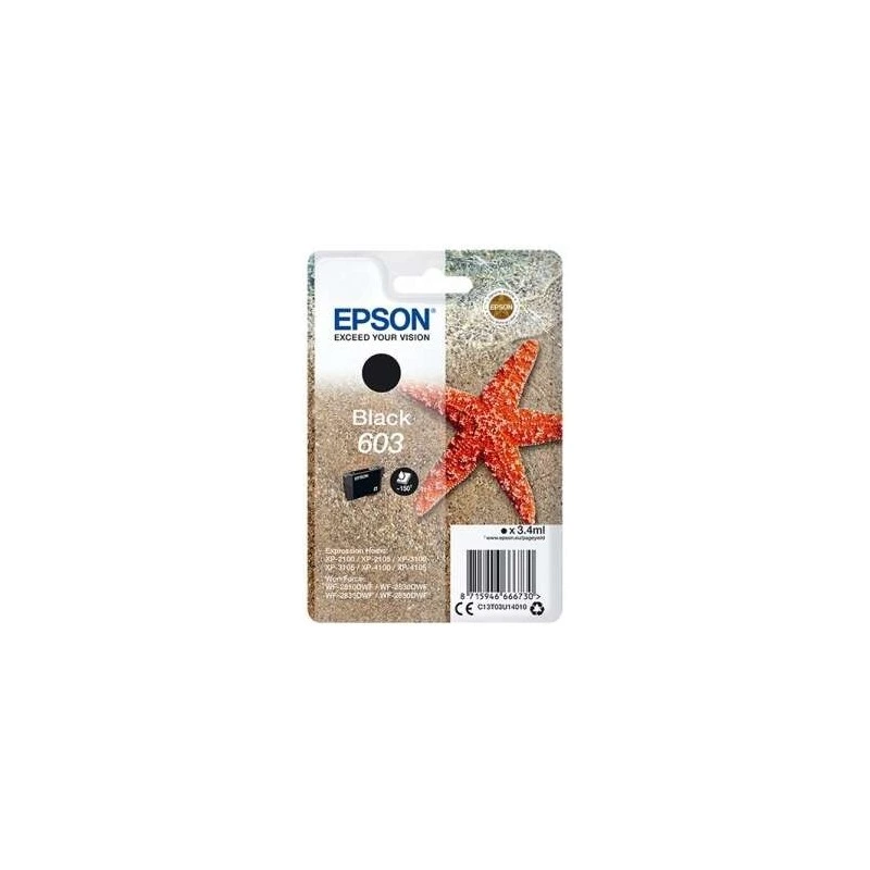 Epson 603 Black Ink Cartridge Original - C13T03U14010