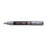 Posca PC-1M Paint Marker - 0.7mm Conical Polyester Tip - Water-Based Ink - Light Resistant - Silver