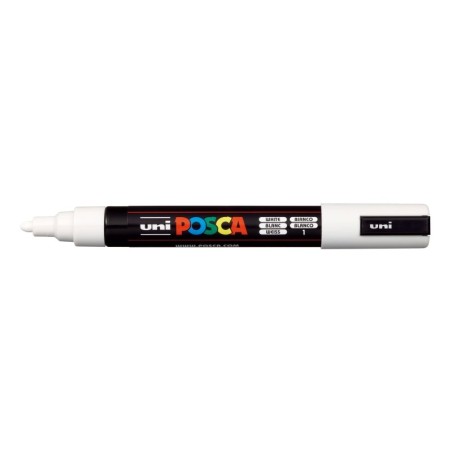 Posca PC-5M Paint Marker - Bullet Tip 1.8-2.5mm - Water-Based Ink - Light Resistant - White