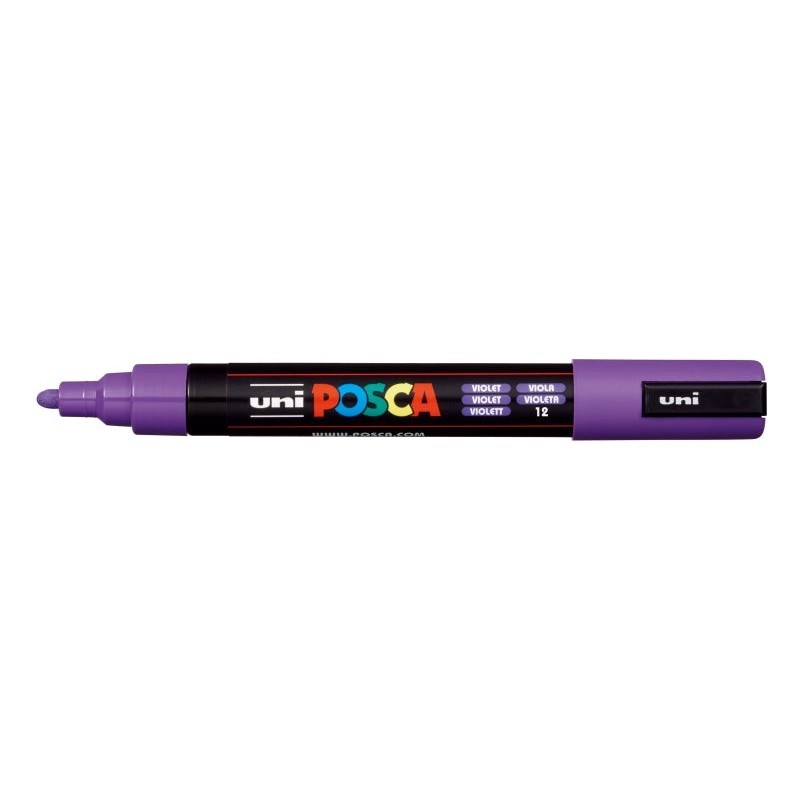 Posca PC-5M Marcador de Pintura - Ponta de Bala 1.8-2.5mm - Tinta à Base de Água - Resistente à Luz - Não Permanente - Cor