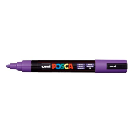 Posca PC-5M Marcador de Pintura - Ponta de Bala 1.8-2.5mm - Tinta à Base de Água - Resistente à Luz - Não Permanente - Cor