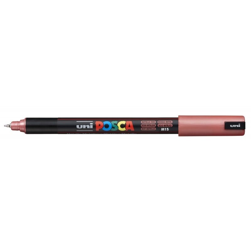 Posca PC-1MR Marcador de Pintura - Punta Roller de Fibra 0.7mm - Tinta Pigmentada Base al Agua - Resistente a la Luz - Color