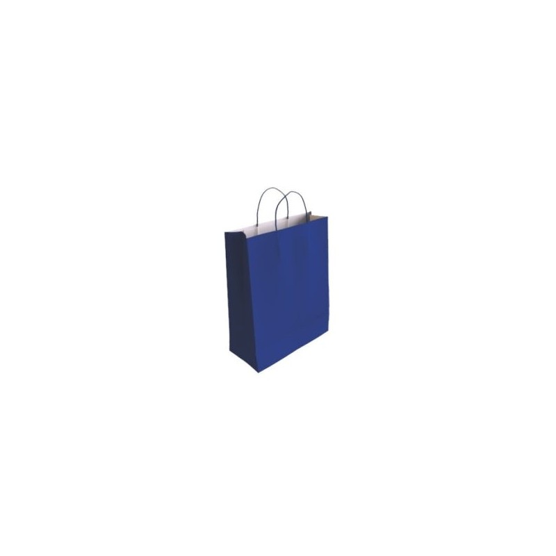 Bismark Sac en Papier Cellulose - Dimensions 24x8x18cm - Couleur Bleu