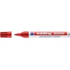 Edding 3000 Marcador Permanente - Ponta Redonda de 1.5mm - Traço entre 1.5 e 3mm - Recarregável - Secagem Rápida - Cor Vermelho