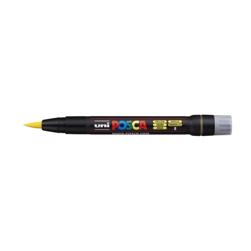 Posca PCF-350 Marcador de Pintura - Ponta Acrílica Estilo Pincel - Tinta à Base de Água - Não Permanente - Resistente à Luz