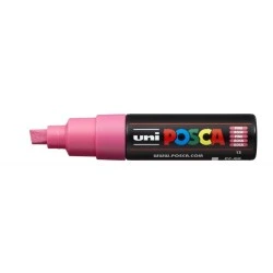 Posca PC-8K Marcador de Pintura - Punta Biselada Acrilica 8mm - Tinta Base al Agua - No Permanente - Resistente a la Luz
