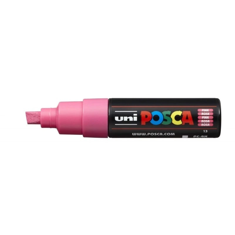 Posca PC-8K Marqueur de Peinture - Pointe Biseautée Acrylique 8mm - Encre à Base d'Eau - Non Permanent - Résistant à la Lumière