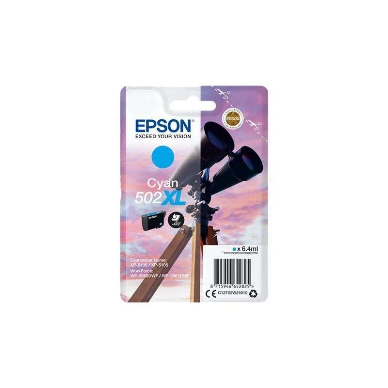 Epson 502XL Cyan Cartouche d'encre Original - C13T02W24010