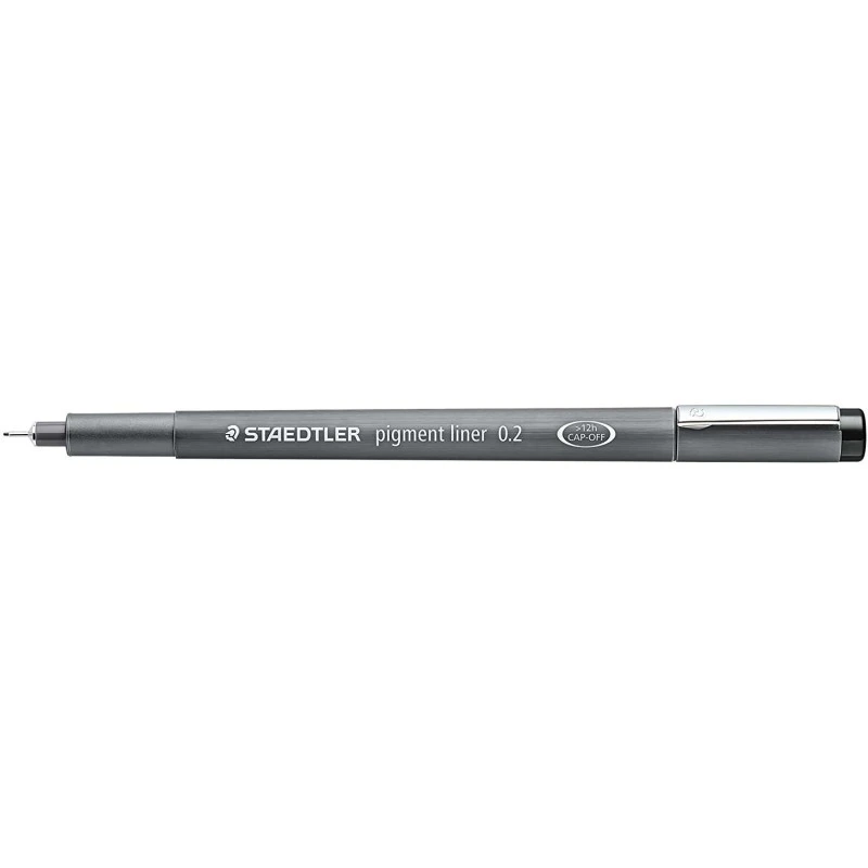 Staedtler Pigment Liner 308 Fineliner - 0.2mm Line Width - Quick Drying - Black
