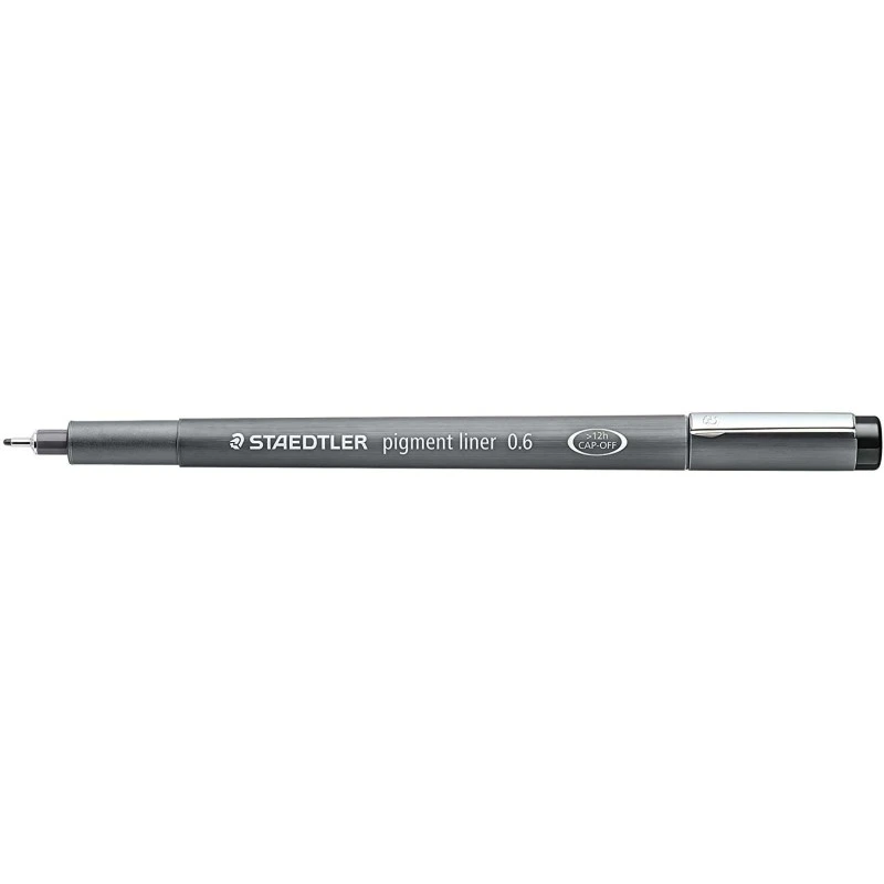 Staedtler Pigment Liner 308 Fineliner - 0.6mm Line Width - Quick Drying - Black