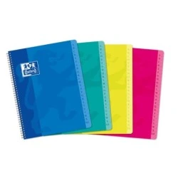 Oxford Classic A5+ Spiral Notebook Soft Cover - 90 Sheets - 5x5 Grid - Assorted Colours