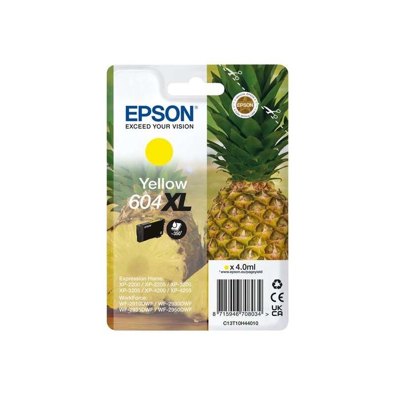 Epson 604XL Jaune Cartouche d'encre Original - C13T10H44010