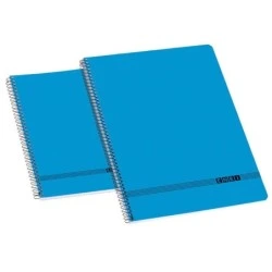 Enri Oficina 4º Soft Cover Spiral Notebook - Size 4º - 4x4 Grid - Blue