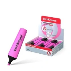 ErichKrause Visioline V-12 Highlighter - Chisel Tip - Water-Based Ink - Pink