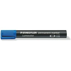 Staedtler Lumocolor 352 Permanent Marker - Round Tip - Approx. 2mm Line Width - Cap with Clip - Quick Drying - Blue