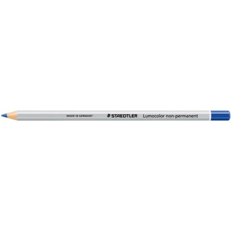 Staedtler Lumocolor 108 Crayon de Couleur Hexagonal - Spécial pour Surfaces Lisses - Marquage Opaque - Couleur Bleu