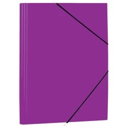 Mariola Polypropylene Folder with Flaps 450 Microns - Folio Format - Dimensions 34x25cm - Elastic Band Closure - Colour Violet