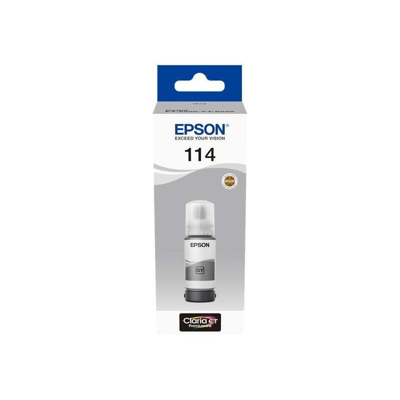 Bouteille d'encre pigmentée originale Epson 114 grise - C13T07B540