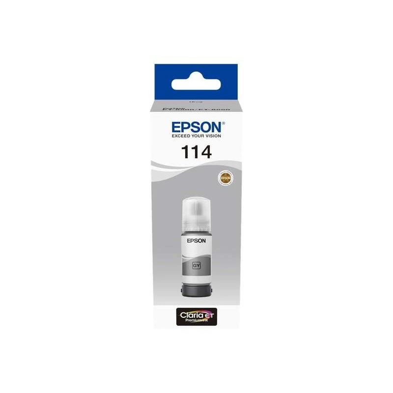Epson 114 Gray Original Pigmented Ink Bottle - C13T07B540