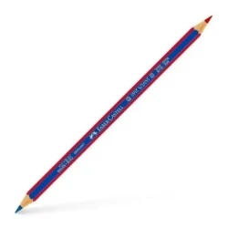 Faber-Castell Janus 2160 Hexagonal Bicolour Thin Pencil - Environmentally Friendly - Break Resistant - Red/Blue