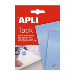 Apli Tack Blue Adhesive Putty 57g - Reusable - Leaves No Residue - Easy to Mould - Blue