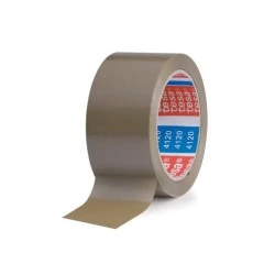 Tesa 4120 Fita de Embalar Standard 50mm x 66 Metros - Fabricada em PVC - Adesivo de Borracha Natural - Cor Castanho
