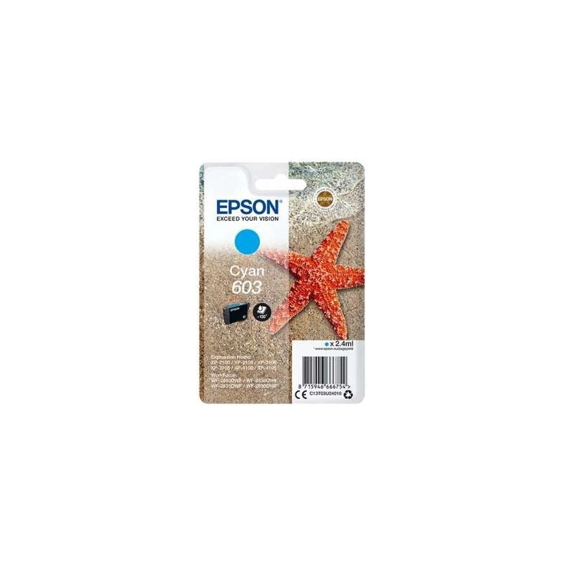 Epson 603 Cyan Cartouche d'encre Original - C13T03U24010