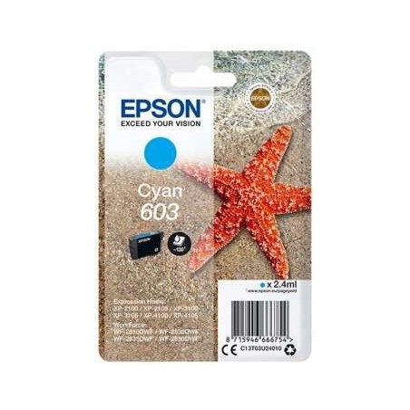 Epson 603 Cyan Cartouche d'encre Original - C13T03U24010