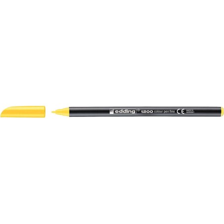 Edding 1200 Rotulador - Punta Redonda - Trazo 1mm - Tinta con Base de Agua - Color Amarillo
