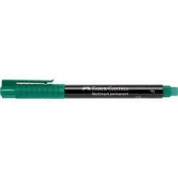 Faber-Castell Multimark Marqueur Permanent - Largeur de Trait 0.6mm - Gomme Intégrée - Résistant à la Lumière et à l'Eau