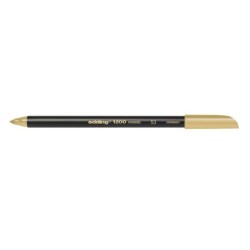 Edding 1200 Marcador - Ponta Redonda - Traço 1mm - Tinta à Base de Água - Cor Dourada