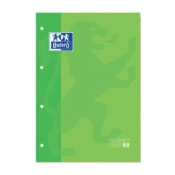 Oxford School Classic Glued Refill Pad A4 80 Sheets 5x5 Squared - Frame in the Cover Colour - Green Cover