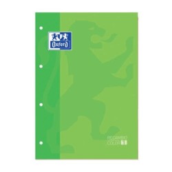 Oxford School Classic Recharge Collée A4 80 Feuilles Quadrillage 5x5 - Cadre de la Couleur de la Couverture - Couverture