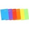 Enri Plus Cahier Spirale Format Folio Quadrillé 4x4mm - 80 Feuilles 90gr avec Marge - Couverture en Plastique - Coloris Assortis