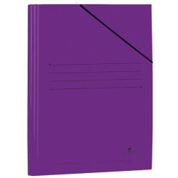 Mariola Pasta de Cartão Plastificado Fólio 500gr/m2 - Medidas 34x25cm - Fecho com Elástico - Cor Violeta