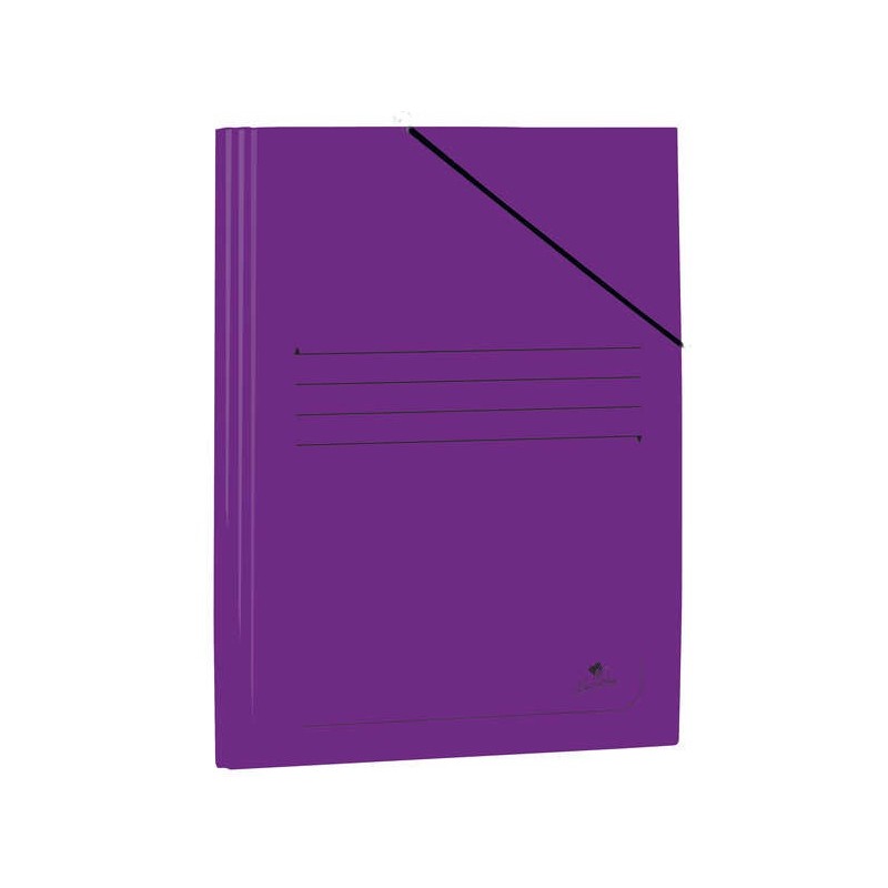 Mariola Carpeta de Carton Plastificado Folio 500gr/m2 - Medidas 34x25cm - Cierre con Goma Elastica - Color Violeta
