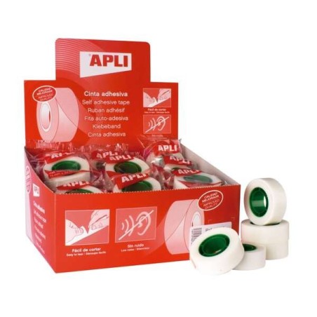 Apli Ruban Adhésif Invisible 19mmx33m - Adhésif Permanent - Silencieux