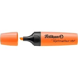 Pelikan Textmarker 490 Highlighter - Water-Based - 3 Line Widths - Fluorescent Orange