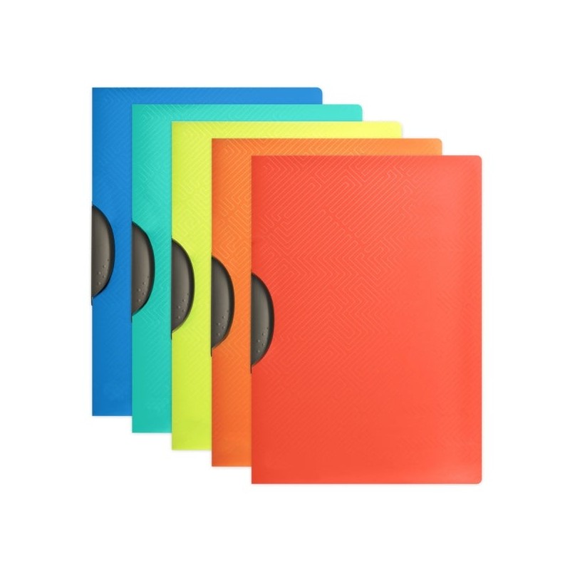 Oxford Clip Urban Dossier de Plastico Rigido Translucido A4 con Clip - Capacidad para 30 Hojas - Resistente y Duradero
