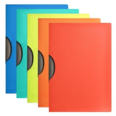 Oxford Clip Urban Dossier de Plastico Rigido Translucido A4 con Clip - Capacidad para 30 Hojas - Resistente y Duradero
