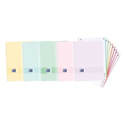 Oxford Europeanbook 8 Live & Go Caderno Espiral Formato A4+ Quadriculado 5x5mm - 160 Folhas Microperfuradas com 4 Furos - Capa