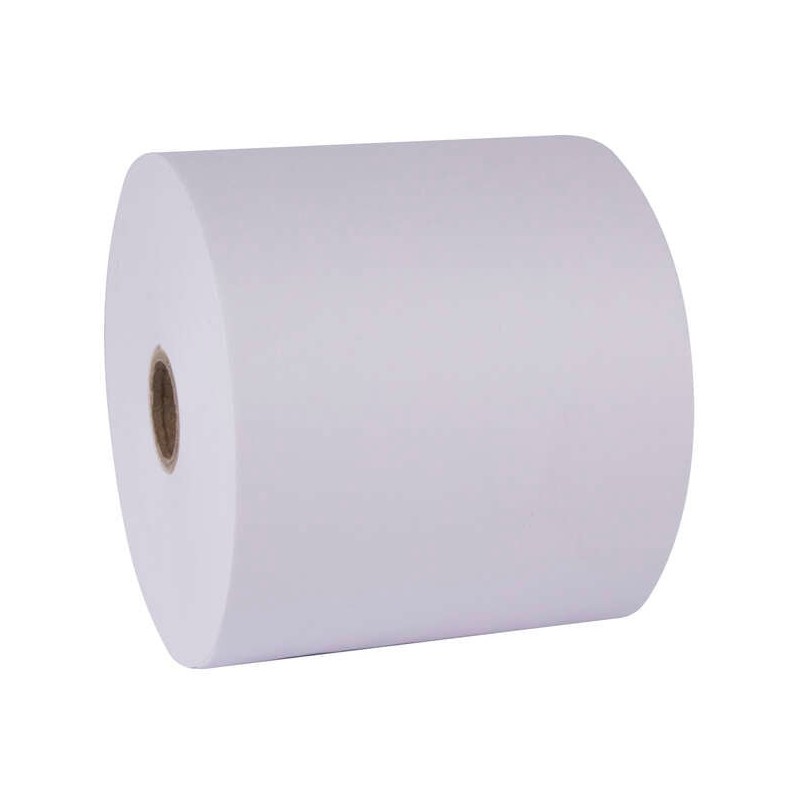 Apli Papier Electra Rouleau - 57x65x12mm - Résistant à l'Eau et à la Déchirure - Idéal pour Étiquettes et Signalétique - Blanc